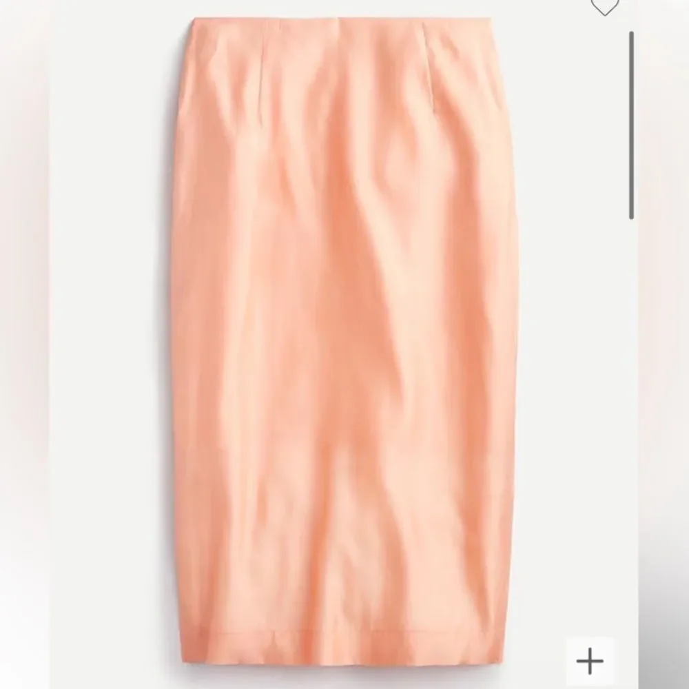 J. Crew Peach Satin Pencil Skirt